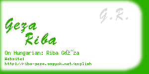 geza riba business card